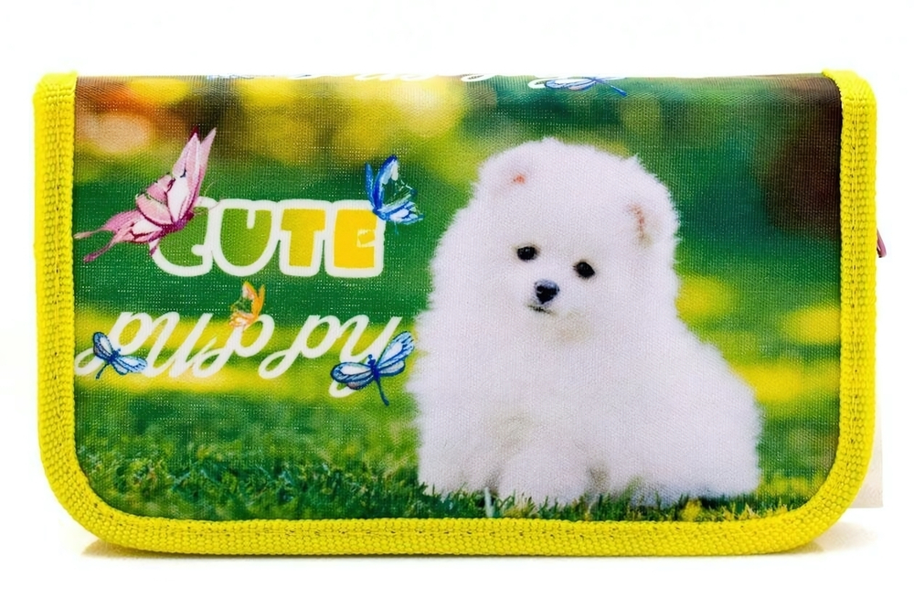 Пенал 2 секц. бол., печать на ткани 190*105 "МАЛЫШ ШПИЦ 2021" (Пчелка)