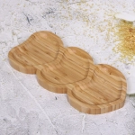 Менажница бамбуковая «SHEF» 34*15см Сердце 3секции