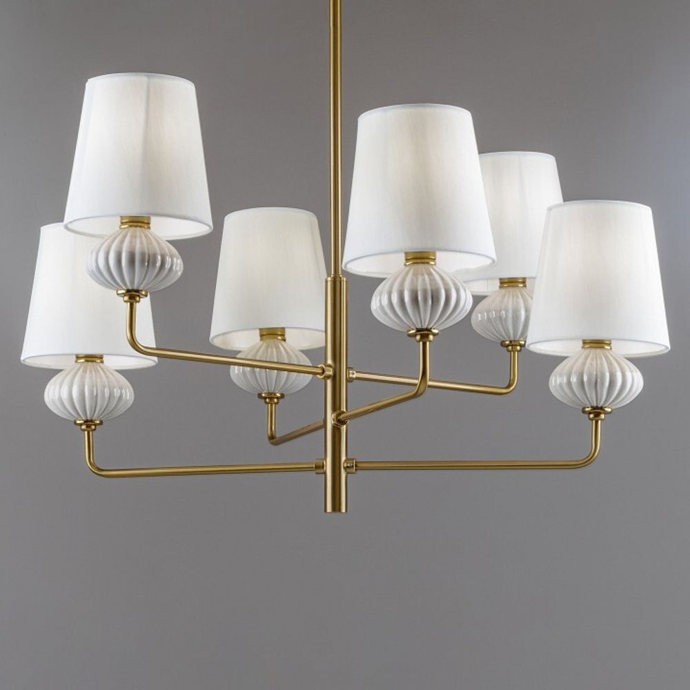 Люстра на штанге Freya Ceramics FR2029PL-06BS