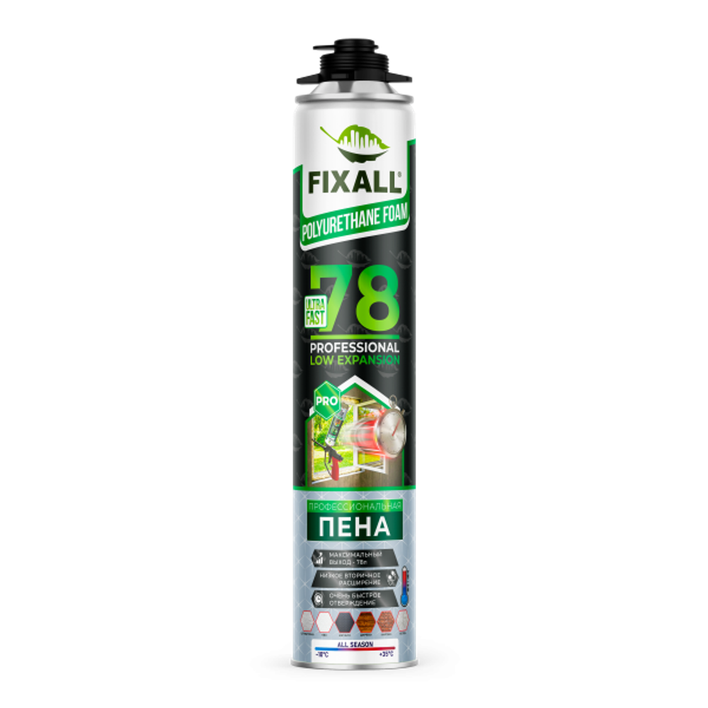 Пена Профессиональная FIXALL 78 ULTRA FAST 920мл