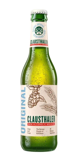 Пиво безалкогольное Сlausthaler Original cветлое пастеризованное фильтрованное, 0,33 л