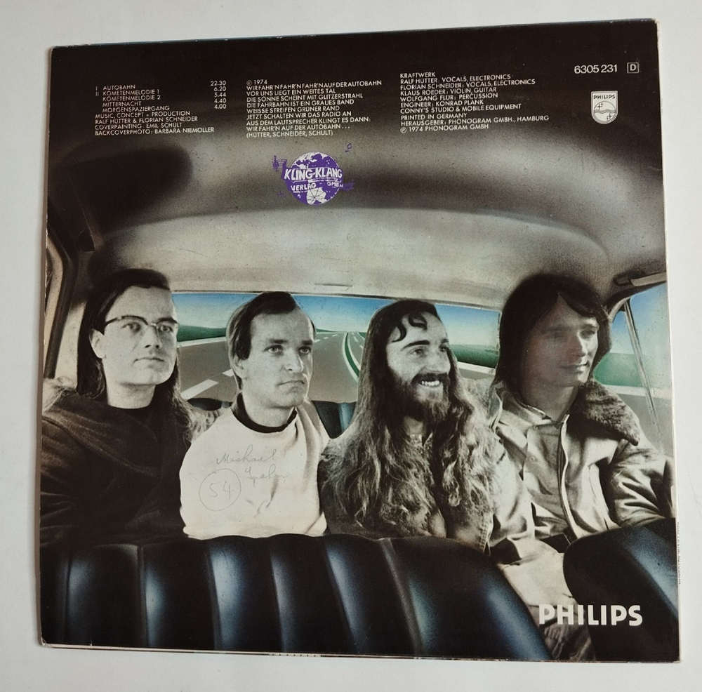 Винтажная виниловая пластинка LP Kraftwerk Autobahn (Germany 1974)