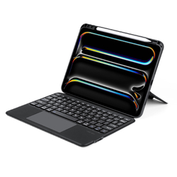 Чехол подставка с клавиатурой (RUS) от Dux Ducis для планшета iPad Pro 11 (2024-), серия DK Series Keyboard, русская клавиатура с подсветкой
