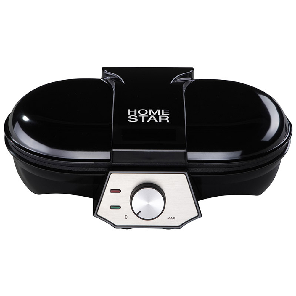 Вафельница HOMESTAR HS-2041 венская вафля, черная (108253)
