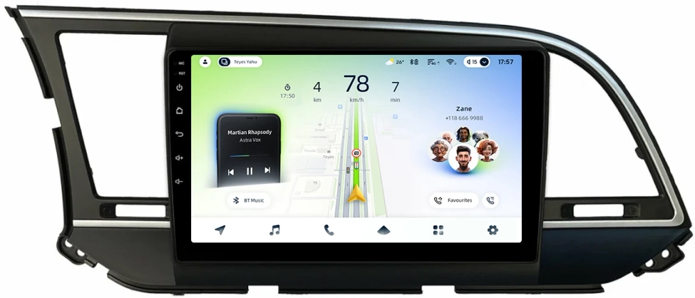 Магнитола для Hyundai Elantra 6 2016-2018 (без штатной КЗВ, рамка тип 1) - Teyes CC4L монитор 9" IPS на Android 14, Snapdragon 662, CarPlay, 4G SIM-слот