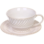 Чайная пара «Верона» (кружка 230мл, блюдце) полоска бежевая