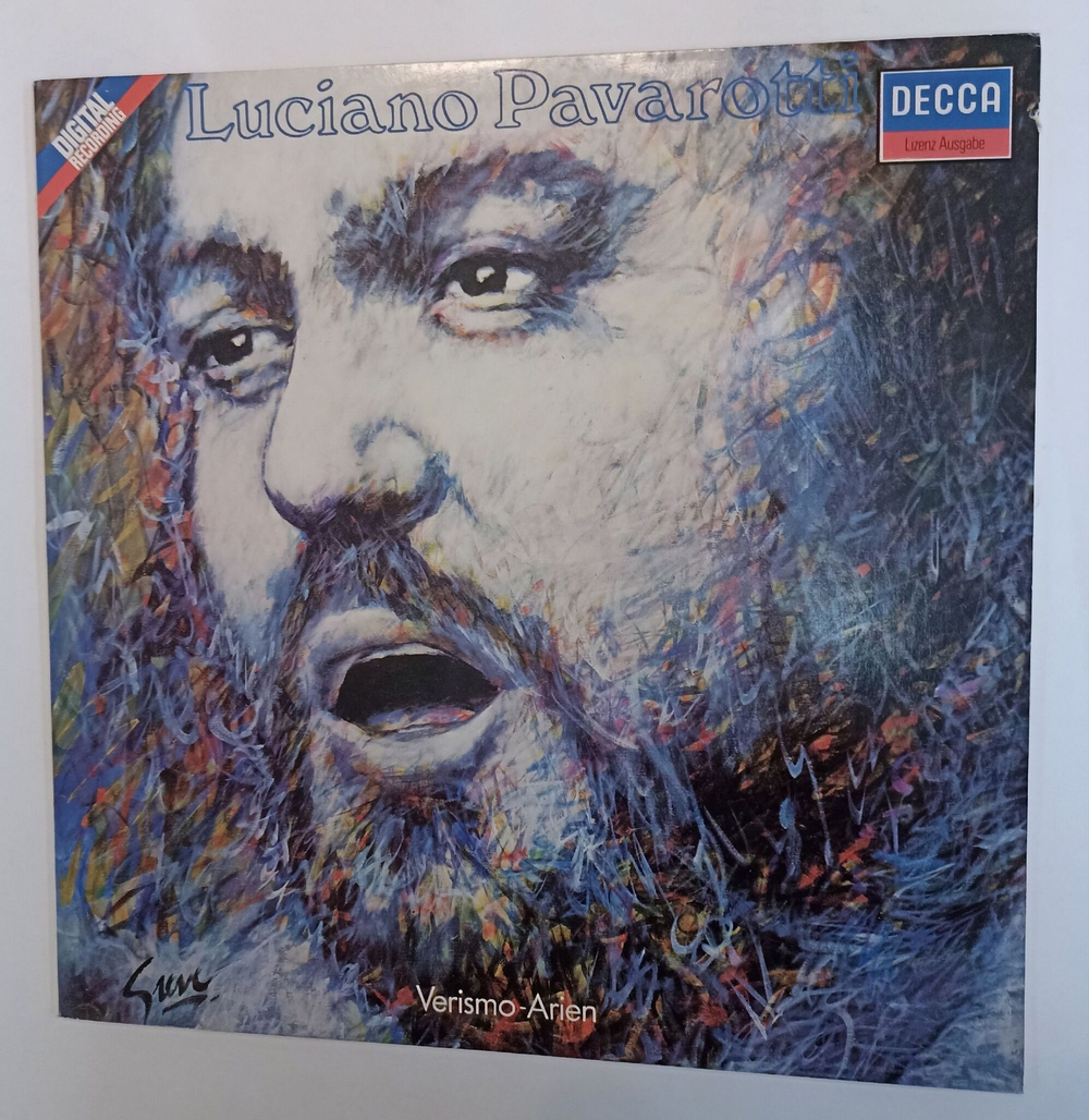 Винтажная виниловая пластинка Luciano Pavarotti Verismo Arien (GDR 1989)