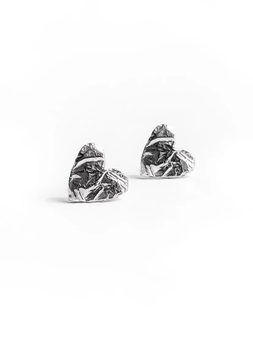 Серьги "Мятые сердца"