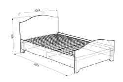 Кровать «Алиса» 1,2 (белый/крем), ЛДСП 16 мм, Мебельсон
