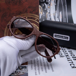 Солнцезащитные очки Stefano Ricci со вставками питона