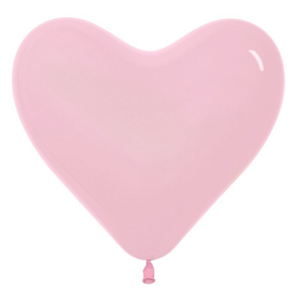 Сердца шары Sempertex, цвет 009 пастель, розовый, 100 шт. размер 6&quot;