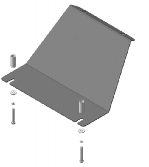 Защита картера Двигателя. 3 мм, Сталь. для Chevrolet Niva 2002-2020, Travel 2021-н.в. MOTODOR.13005