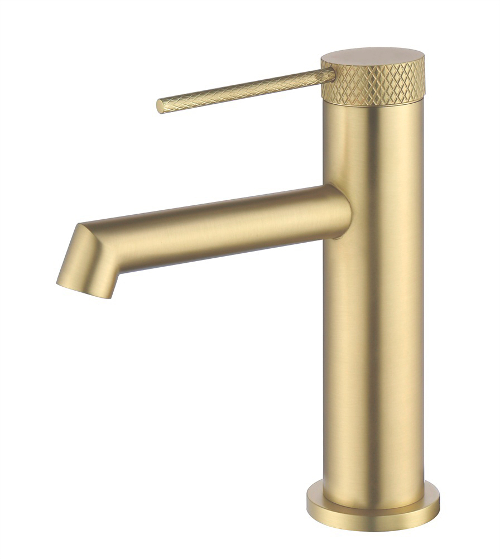 Смеситель для раковины Vincea Rim VBF-2RM1BG однорычажный, брашированное золото