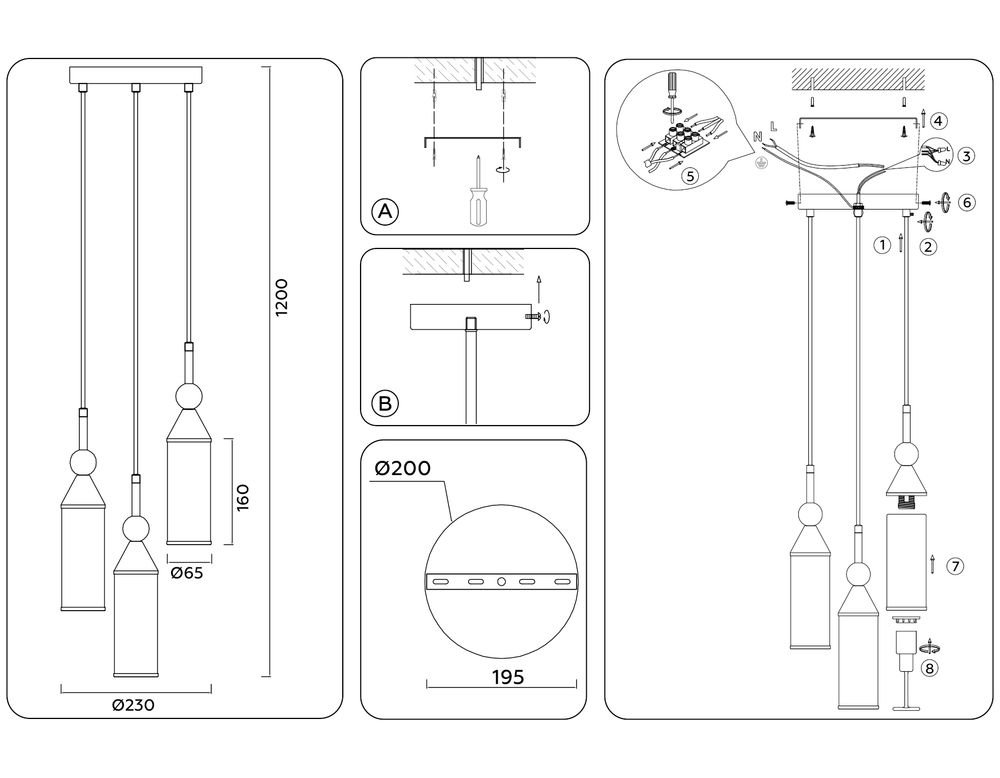 Ambrella Подвесной светильник Modern LH55272