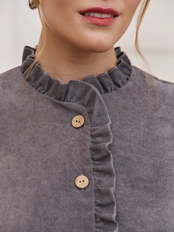 Жакет вельвет укороченный