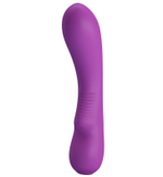 Фиолетовый силиконовый вибратор Elsa - 19 см.