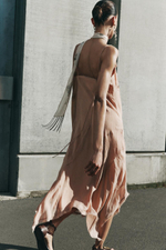 Платье асимметричного кроя с вышивкой — zw collection