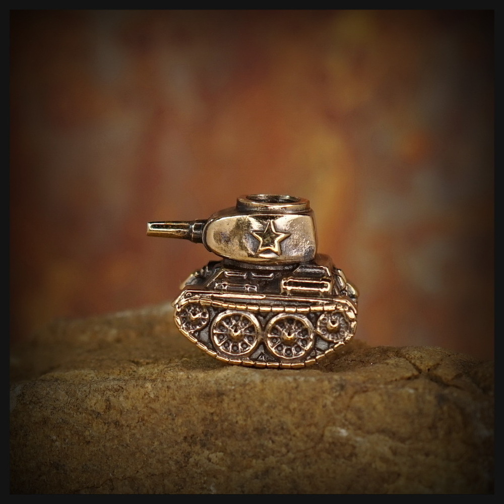 Темлячная бусина "Т-34" для ножей , бронза