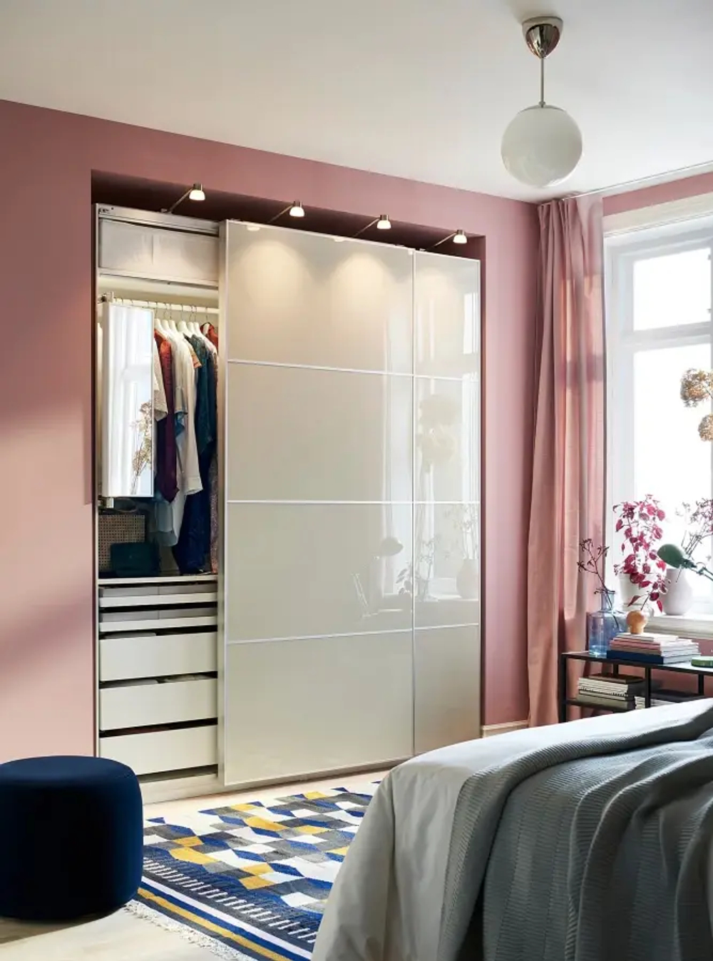 Панель - HOKKSUND  IKEA/ ХОККСУНД ИКЕА,  75x236 см, светло-бежевый