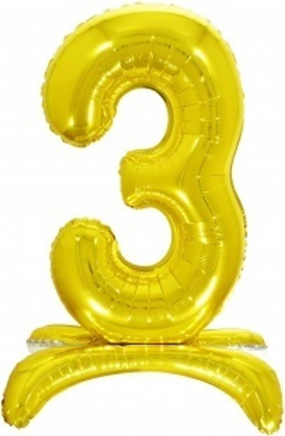 К Цифра 3 на подставке Золото 32''/81 см.