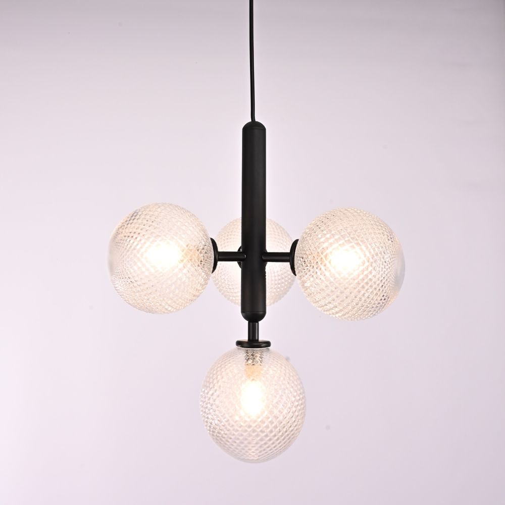 Подвесной светильник RAFFIN 4 Transparent Black