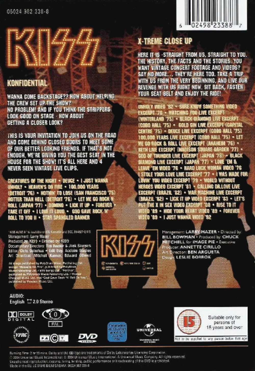 Kiss / Konfidential & X-Treme Close Up (DVD)