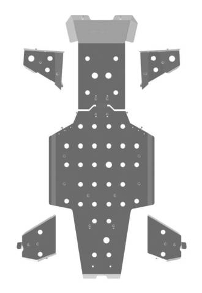 Комплект защиты на Yamaha Grizzly 550/700 облегченный