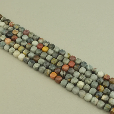 Нитка Орлинный глаз,Яшма 38 см. (Без замка)