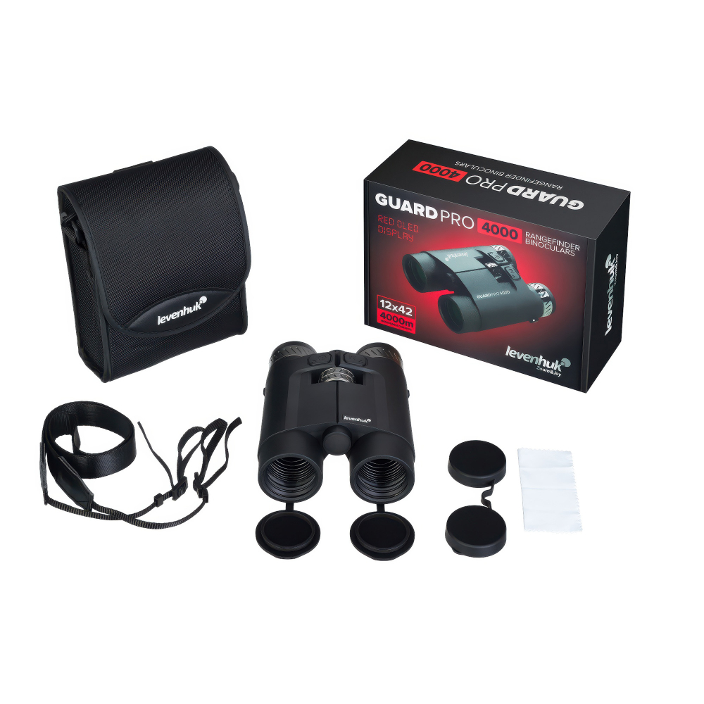 Бинокль с дальномером Levenhuk Guard PRO 4000 — комплект поставки