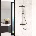 Душевая термостатическая система без излива с регулировкой высоты TZAR 345402RM250NM чёрная