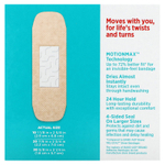 Band Aid, Лейкопластыри, Skin-Flex, разные размеры, 60 бинтов