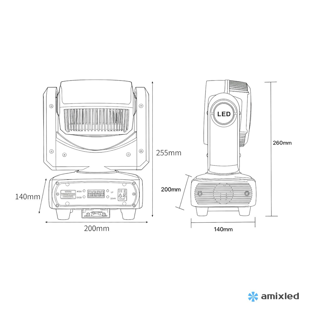 Световой прибор Amixled Fresnel MINI WASH 120W СW+WW