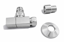 Комплект осевых вентилей угловых Moda-Quadro 1/2*3/4 с круглыми отражателями