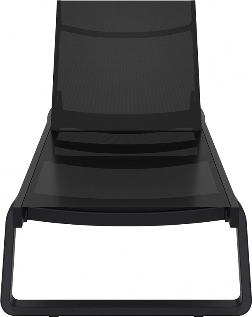 Шезлонг-лежак металлический Siesta Contract Tropic, черный