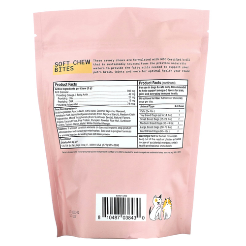 Dr. Mercola, Bark & Whiskers™, антарктический криль, для собак и кошек, 180 г (6,34 унции)