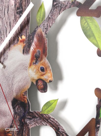 Настенные часы с подсветкой "Белка" 42