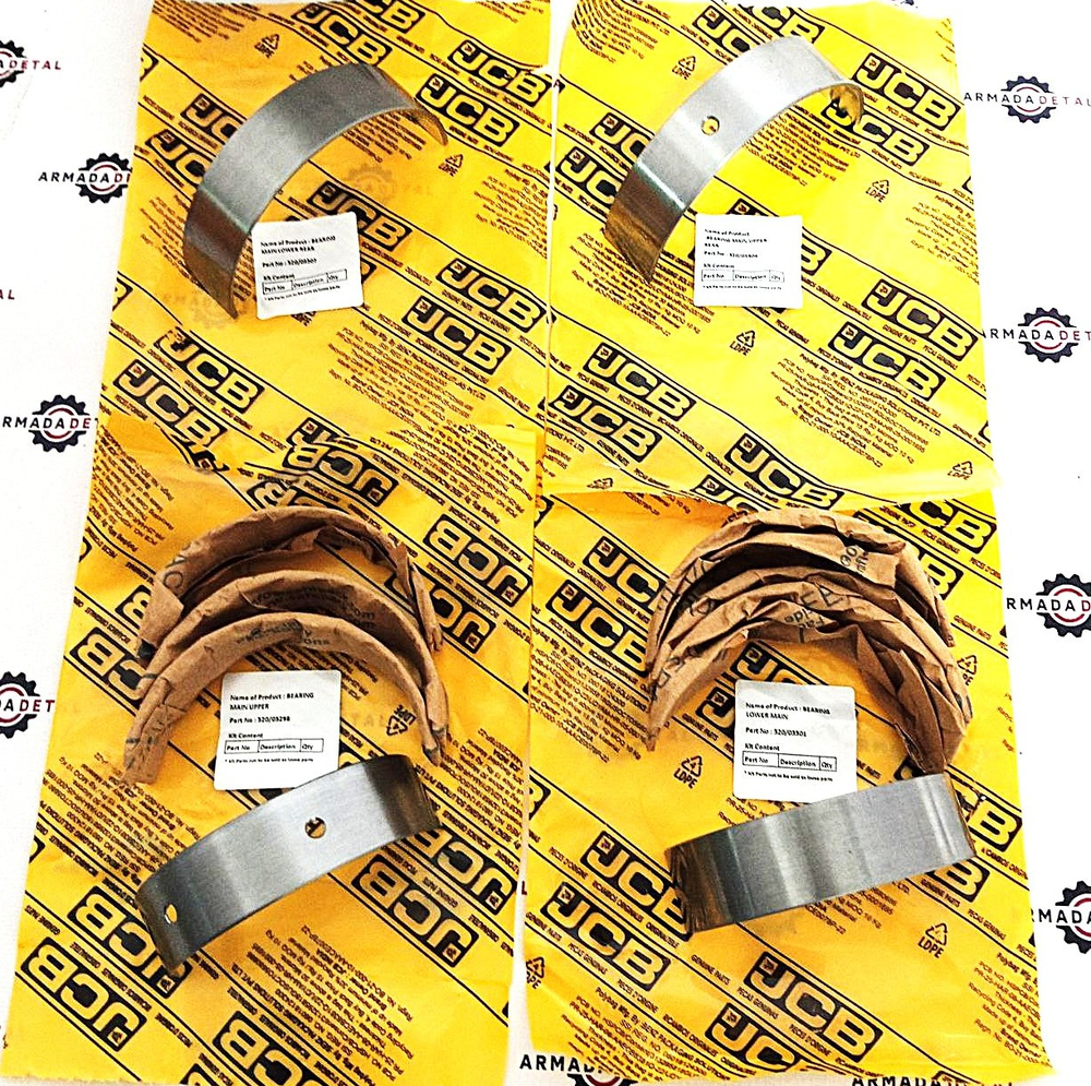 Комплект коренных вкладышей коленвала  320/09473, 320/09335, 320/09253  JCB
