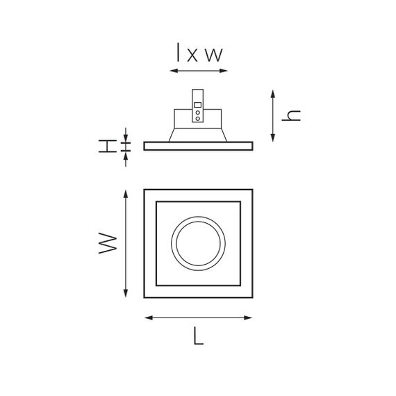 Комплект из светильника и рамки Lightstar Domino Quadro (214517+214503) D51703