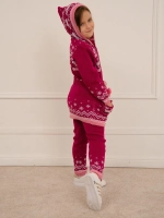 Кардиган вязаный на молнии для девочки