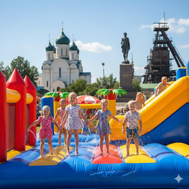 Надувной батут купить в Берёзовском недорого | БатутМастер