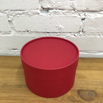 Коробка круглая "Шайба" с завальцовкой, 16*10 см, Красный