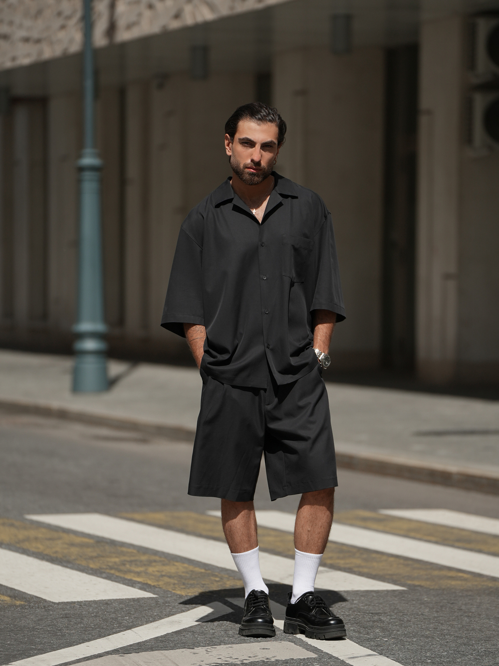 Шорты широкие | black