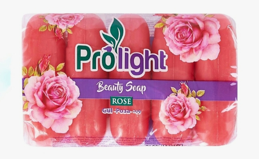 PROLIGHT Мыло туалетное с увлажняющим кремом 1+1 Розовая мечта, 4Х80 гр. (эко-пак) /24