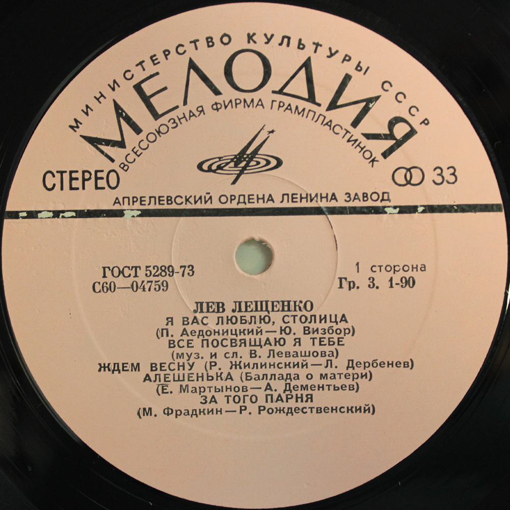Лев Лещенко / Лев Лещенко (LP)