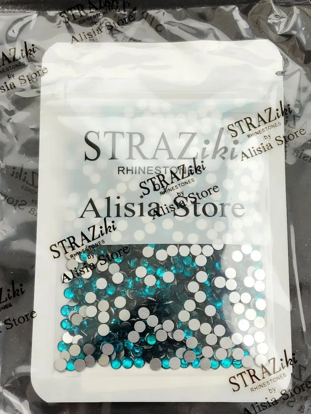Стразы холодной фиксации стекло ss16 Blue Zircon