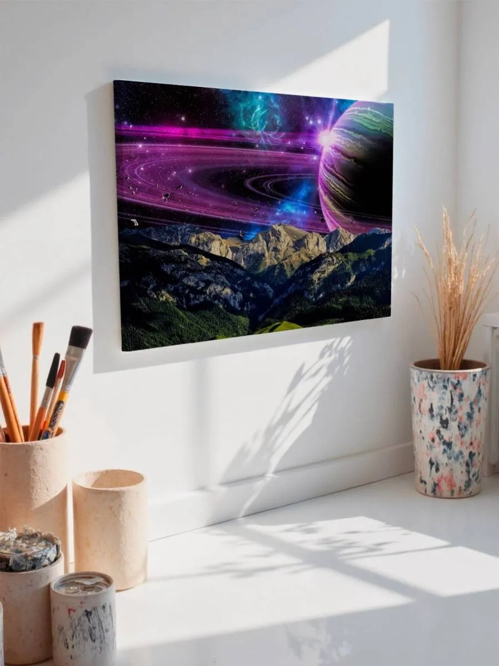 Картина на стену 40 X 50 Космос и горы