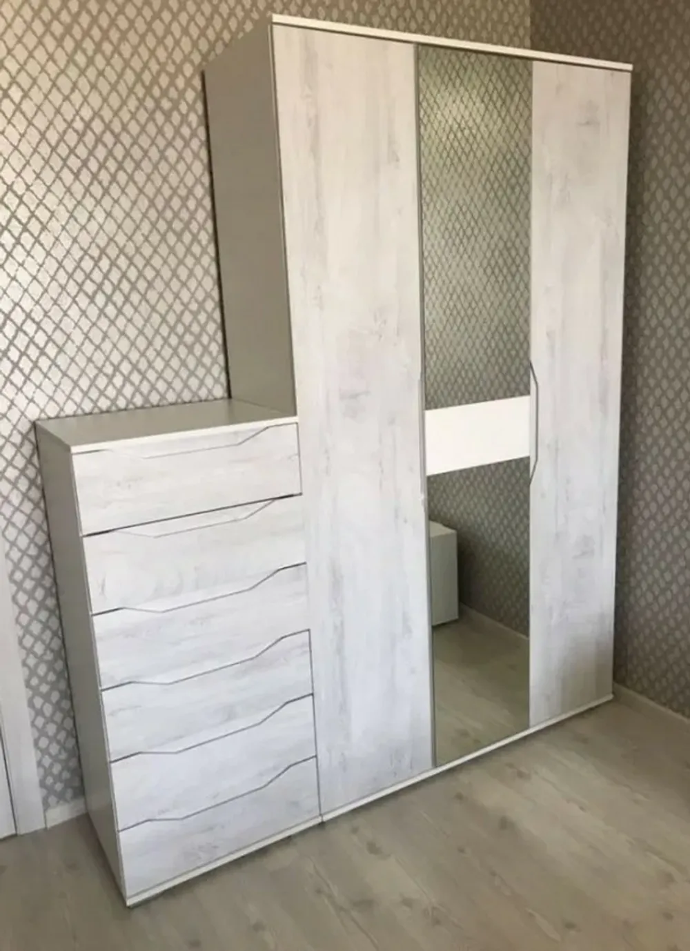 Комод Сорренто Белый/Рамбла