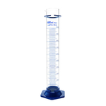 Цилиндр мерный стеклянный с носиком, 1000 мл, с шестигранным пластиковым основанием