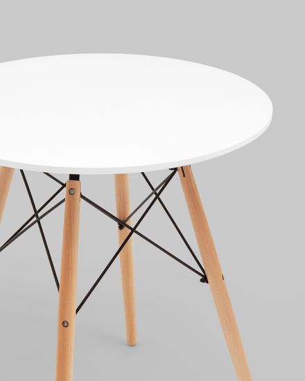 Стол круглый Eames DSW NEW D70 белый