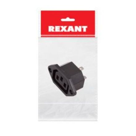 Сетевое гнездо на корпус (1 шт.) (пакет БОПП) REXANT